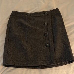 Ann Taylor Loft Charcoal Button-Front Women's Skirt